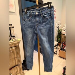 American Eagle Outfitters Blue Skinny Jeans with Stretch